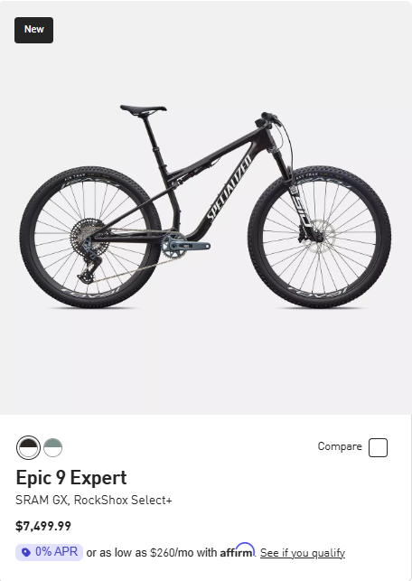 Epic 9 Expert — SRAM GX, RockShox Select+